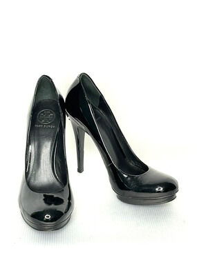 Tory Burch Jude Patent Leather Heels Black Size 10 Stiletto